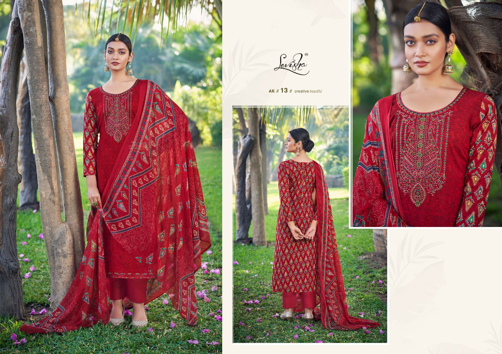 Anamika By Levisha AK-13 To AK-18 Dress Material Catalog